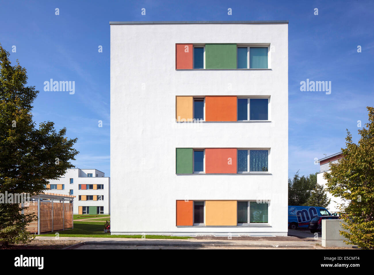 Neue Gartenstadt Falkenberg housing estate, Bohnsdorf, Berlin, Germany Stock Photo