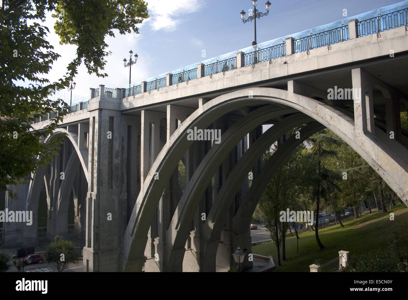Segovia viaduct, Madrid Stock Photo