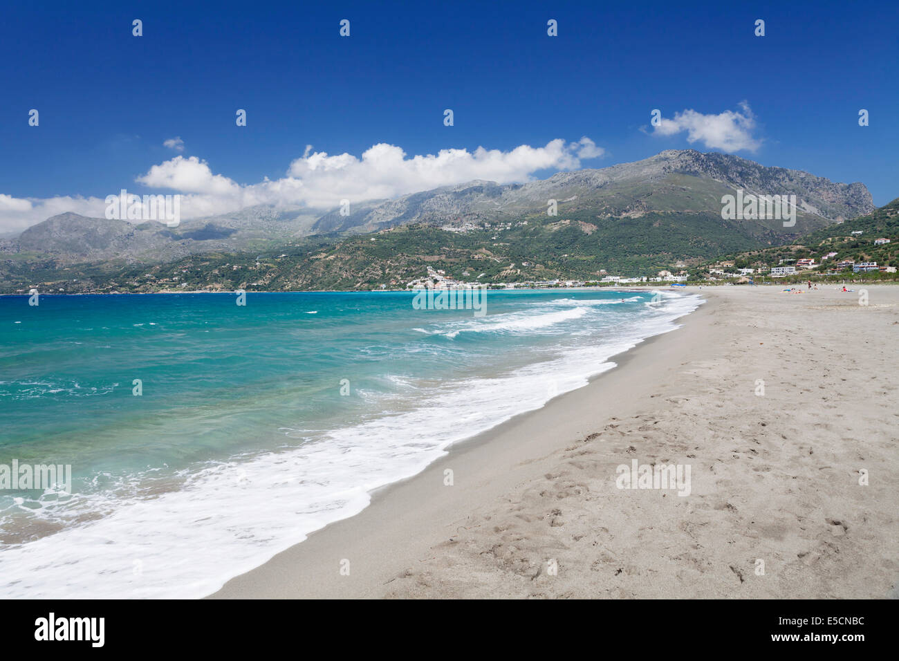 Bay and beach of Plakias, South Crete, Crete, Greece Stock Photo