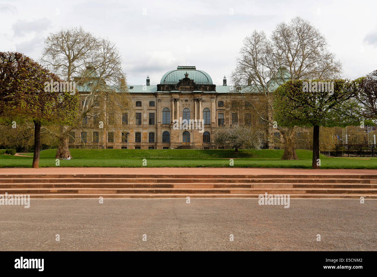Japanisches Palais, or Japanese Palace, on the right bank of the river Elbe, Dresden, Saxony, Germany Stock Photo