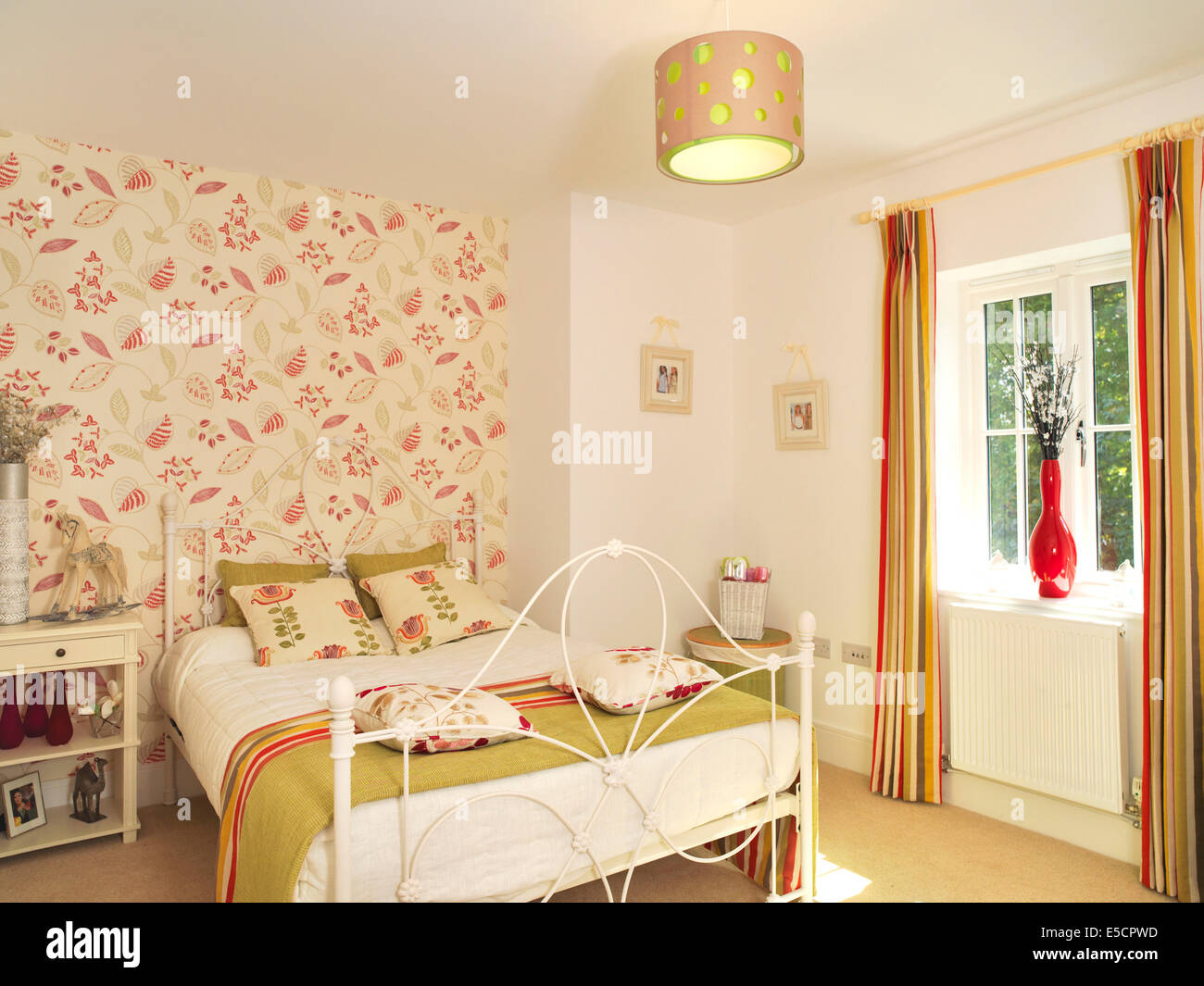 Bedroom in Mulberry Place, Great Bedwyn. Residential Development, UK. Stock Photo