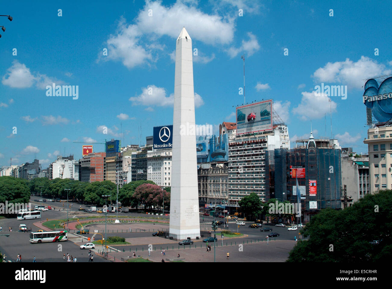 Obelisco (the Obelisk) at the heart of the city, Buenos Aires, Argentina Stock Photo