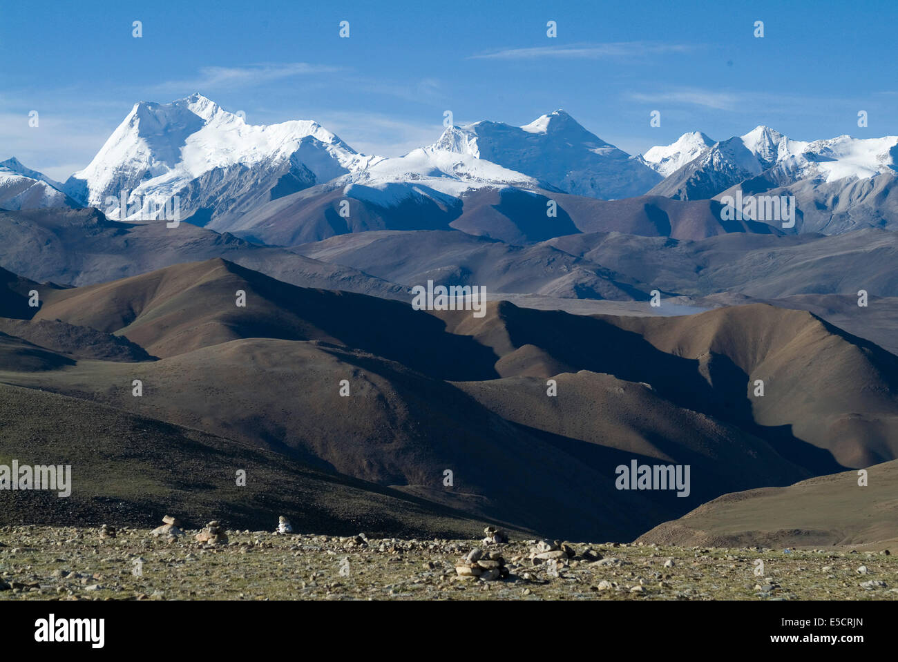 View of Himalaya range (the world's tallest mountains), Tibet, China Stock Photo