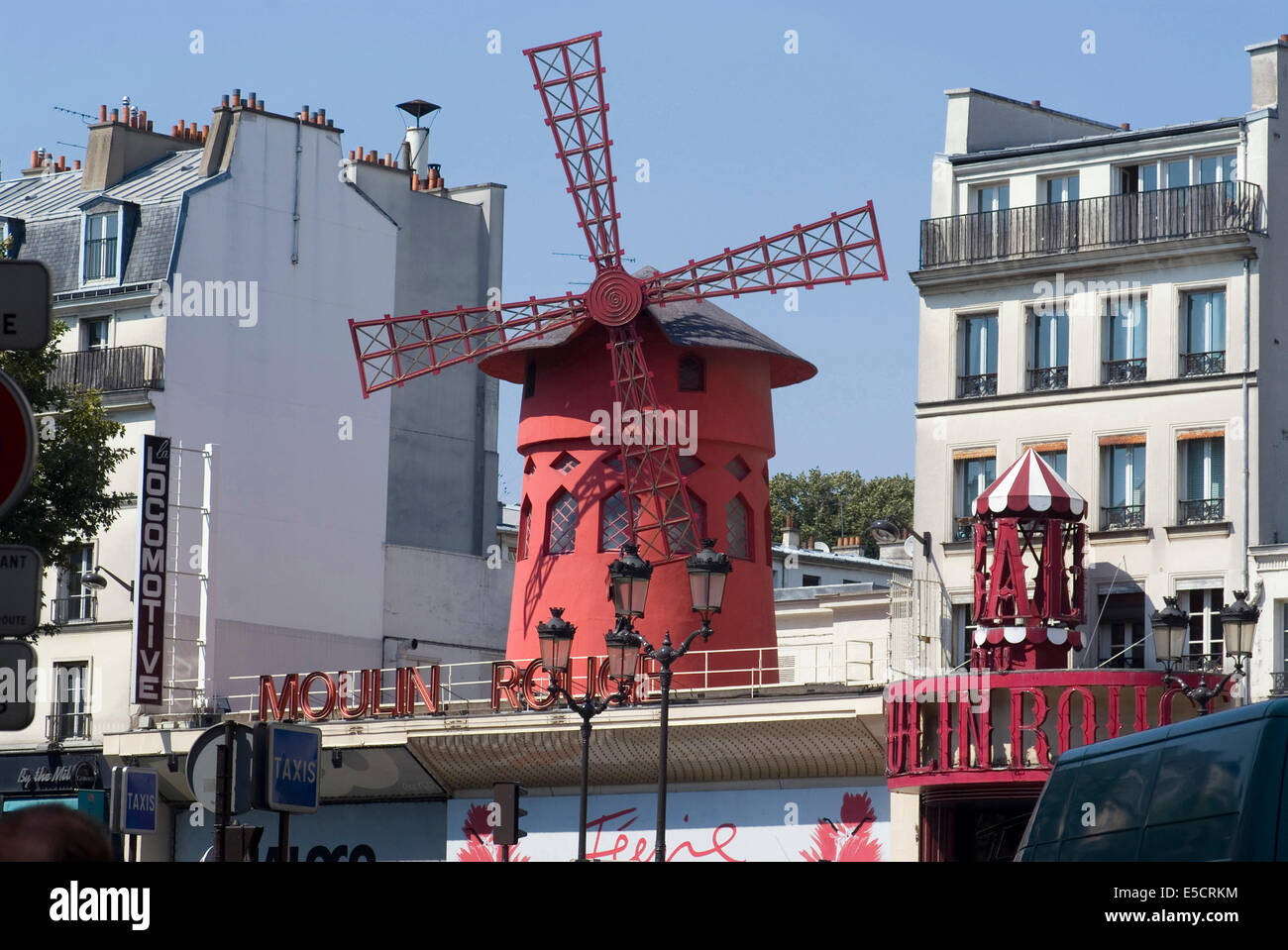 The Windmill of the Moulin Rouge, Montmartre, Paris, France Stock Photo