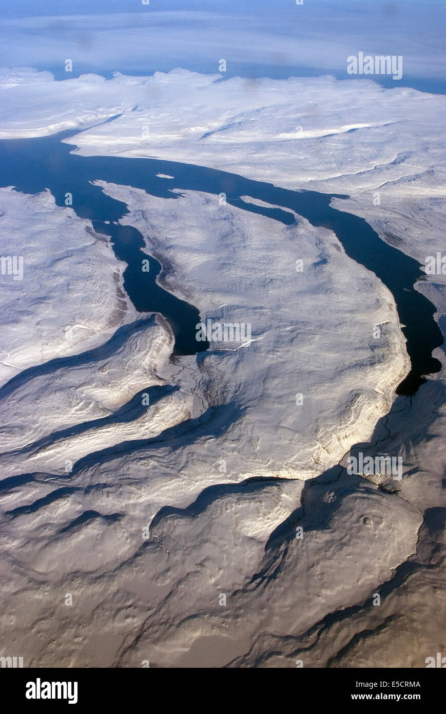 Aerial view of Iceland Stock Photo