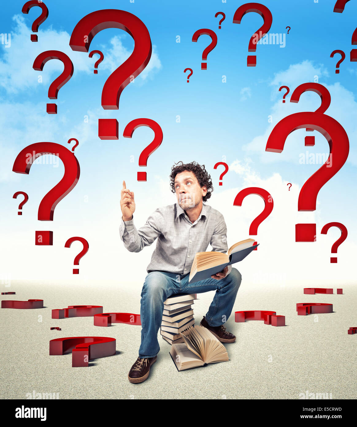 3d man question mark hi-res stock photography and images - Alamy