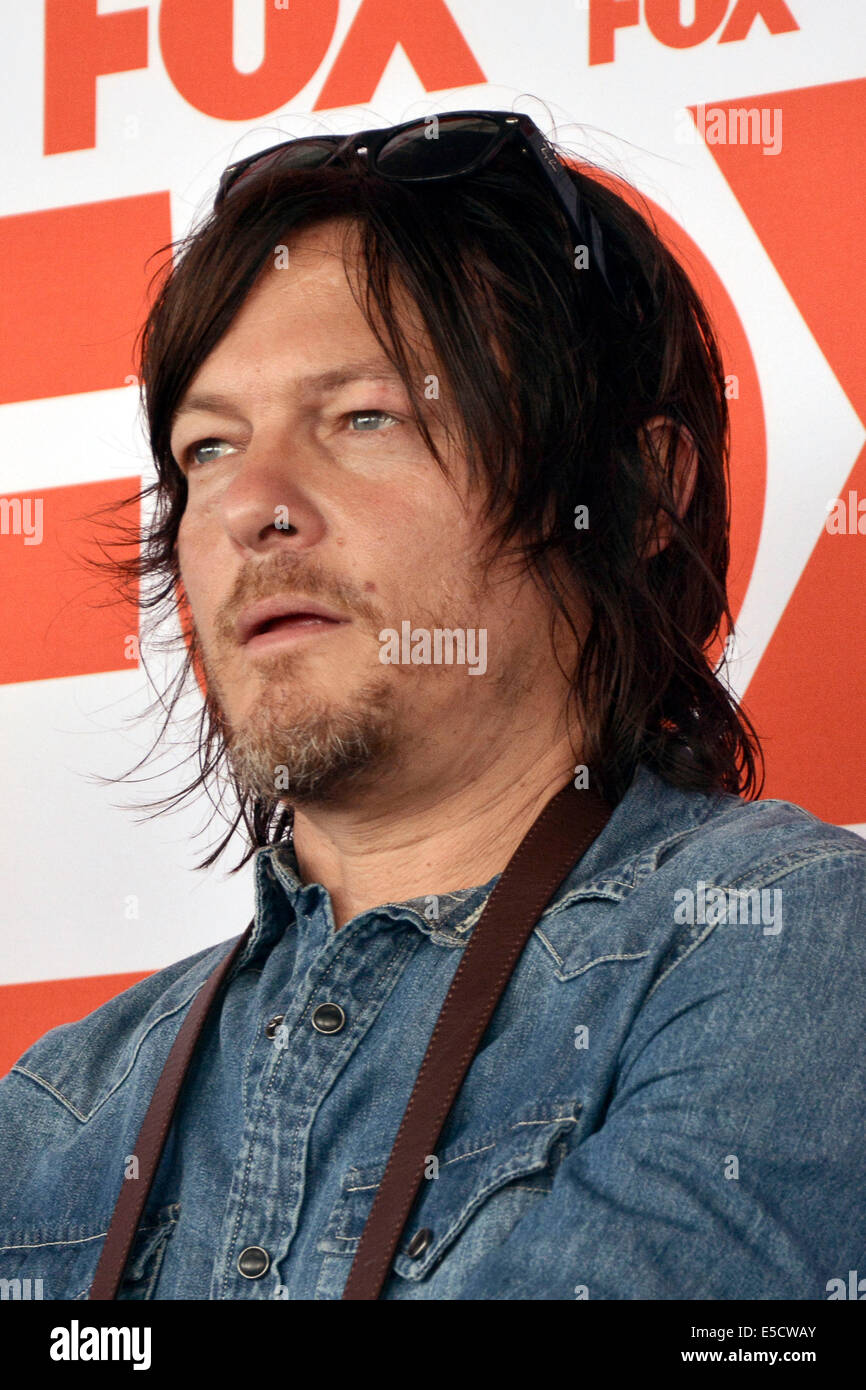 Norman Reedus attends the FOX Press Breakfast press conference of the movie 'The Walking Dead' on July 25, 2014 at the roof lounge of the Andaz Hotel in San Diego during the San Diego Comic-Con International. Stock Photo