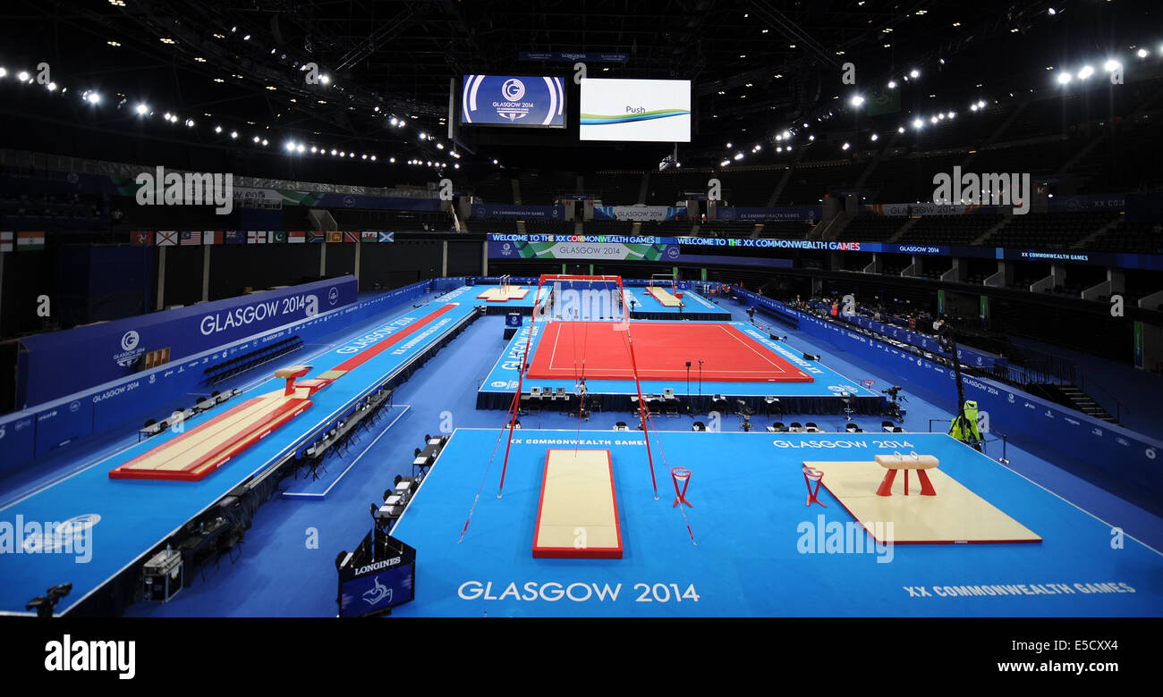 GYMNASTICS APPARATUS GYMNASTICS ARTISTIC SECC HYDRO GLASGOW SCOTLAND 28 July 2014 Stock Photo