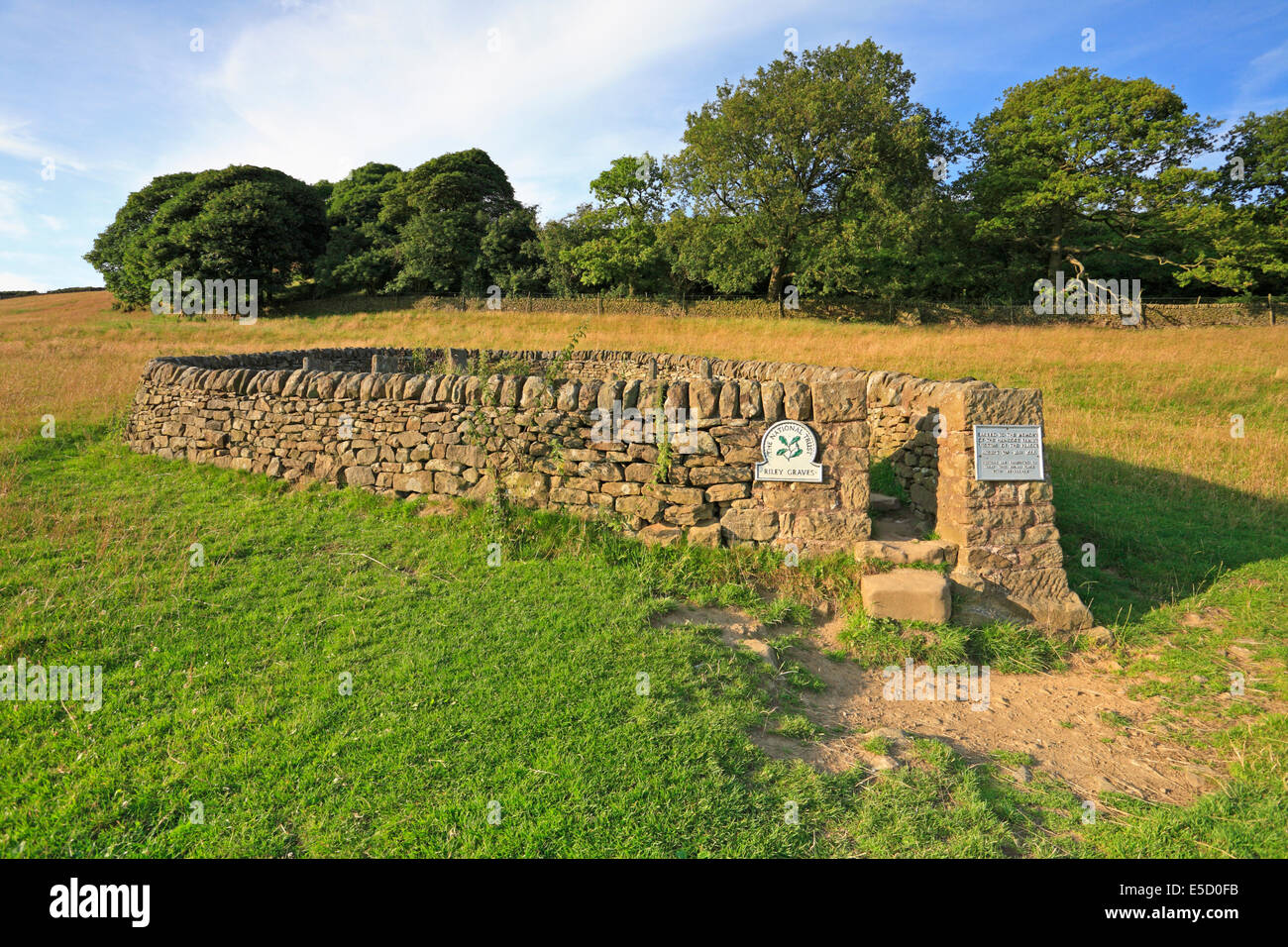 The Riley Graves, Eyam plague village, Derbyshire, Peak District National Park, England, UK. Stock Photo
