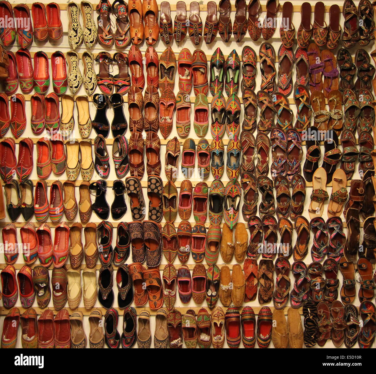 Wall of Shoes Stock Photo Alamy