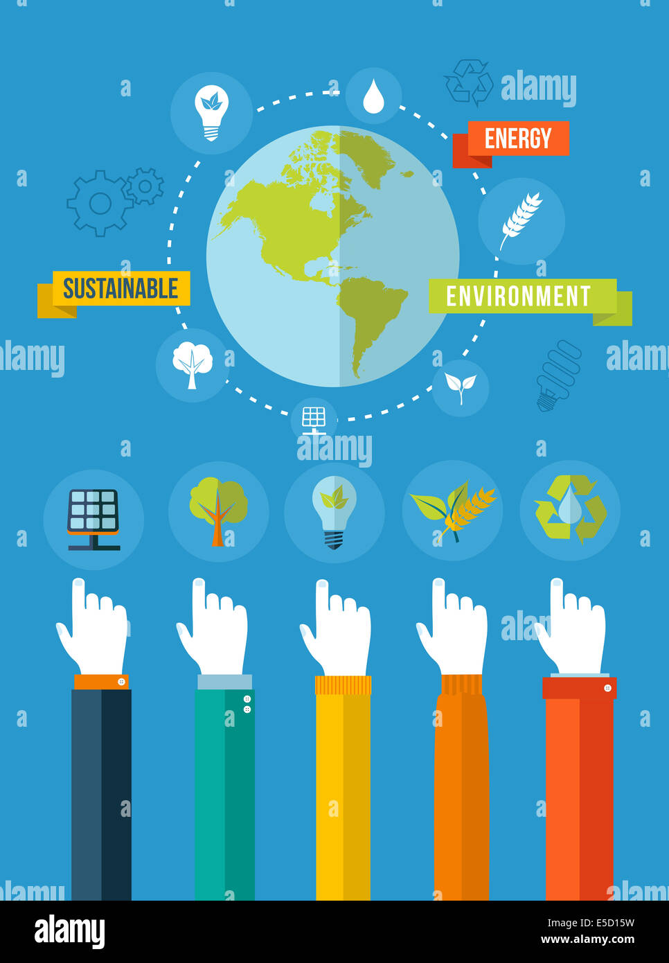 Environment and think green concept illustration background. EPS10 ...