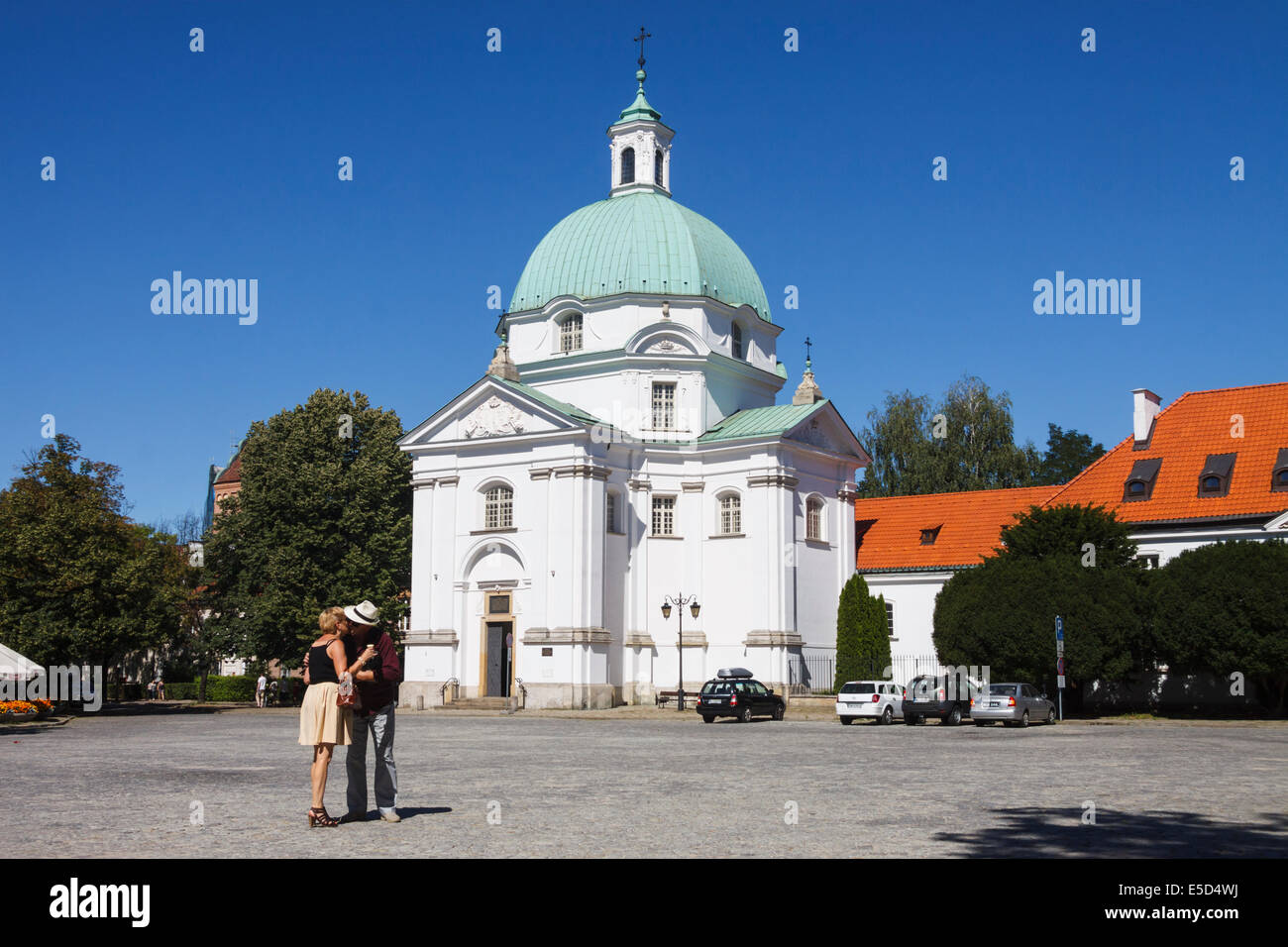 Church of St. Casimir at the New Town Square. Warsaw, Poland Stock Photo