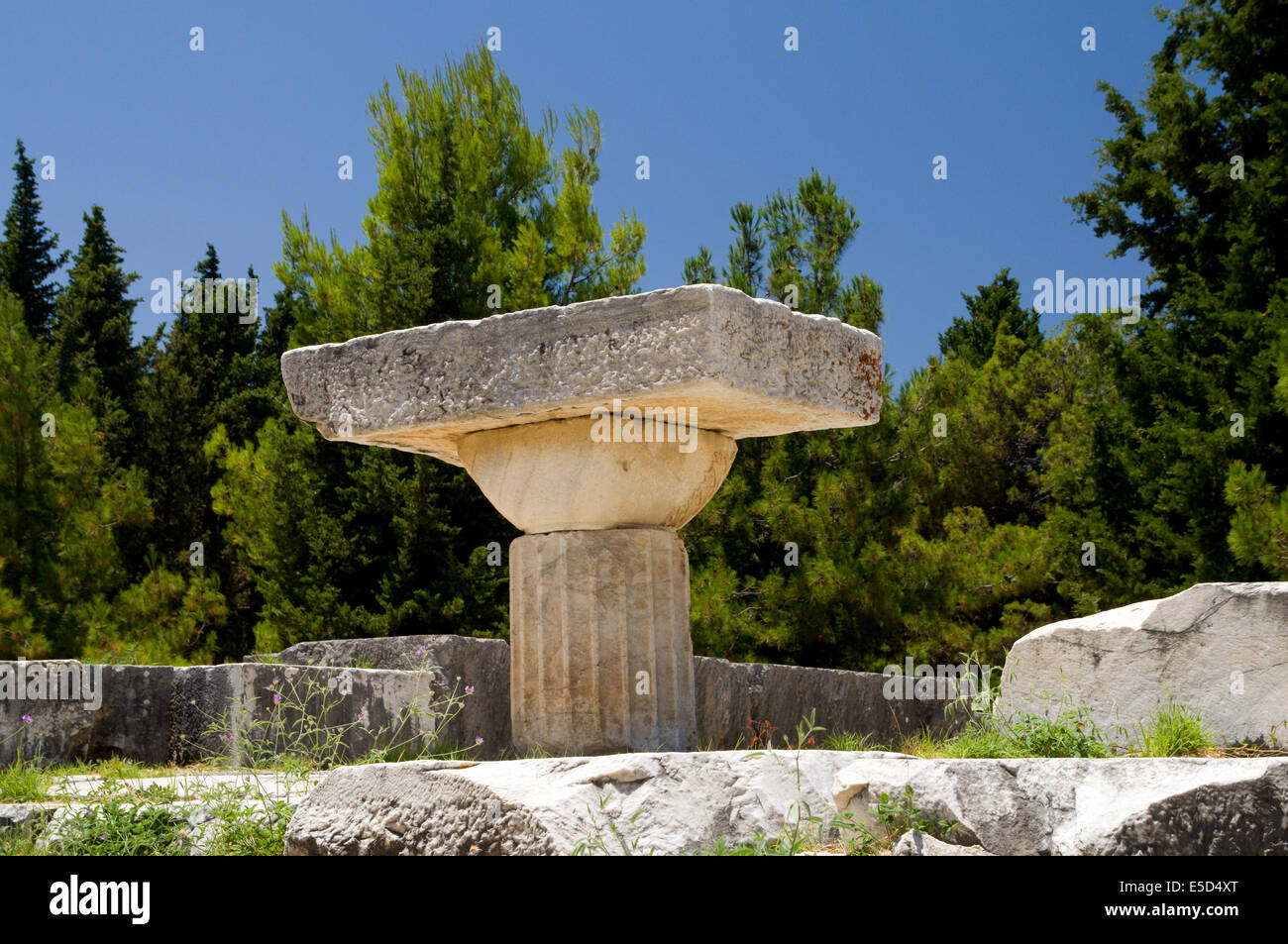 The Doric Temple of Asklepios, The Asklepion, Kos Island, Dodecanese Islands, Greece. Stock Photo