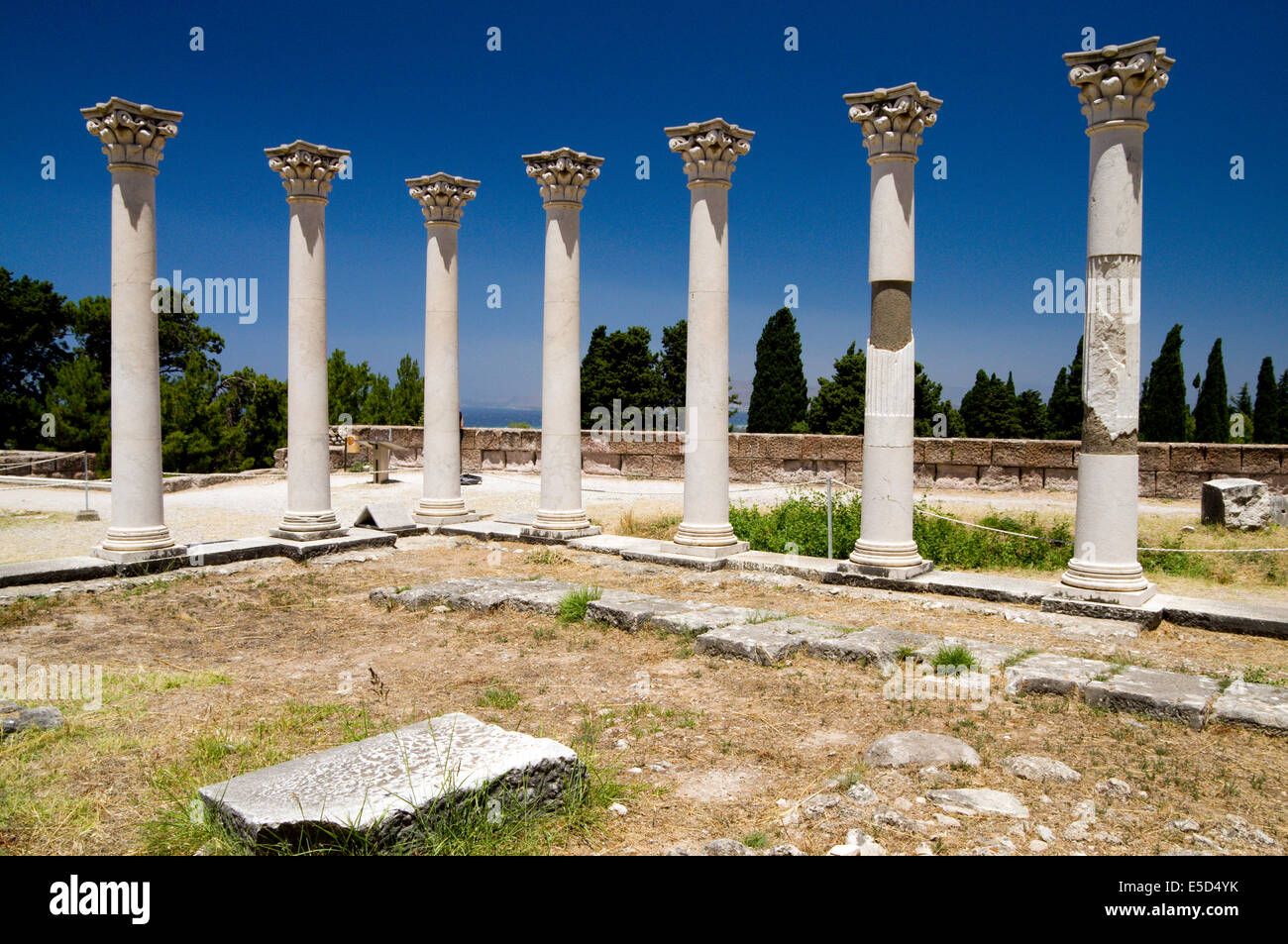The Corinthian Temple of Apollo, The Asklepion, Kos Island, Dodecanese Islands, Greece. Stock Photo