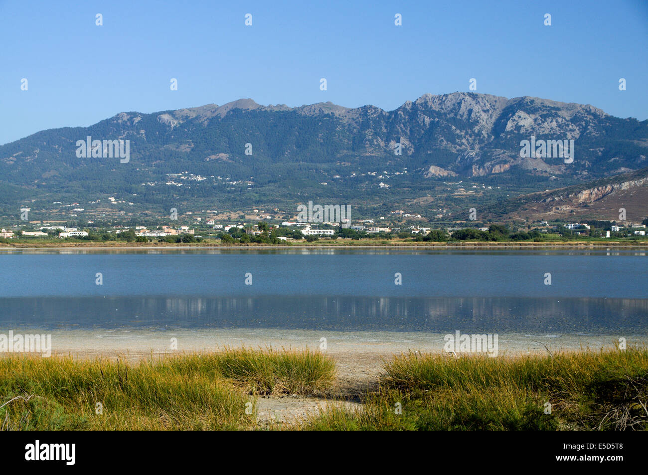 Alikes salt lake, Tingaki, Kos Island, Dodecanese Islands, Greece Stock ...