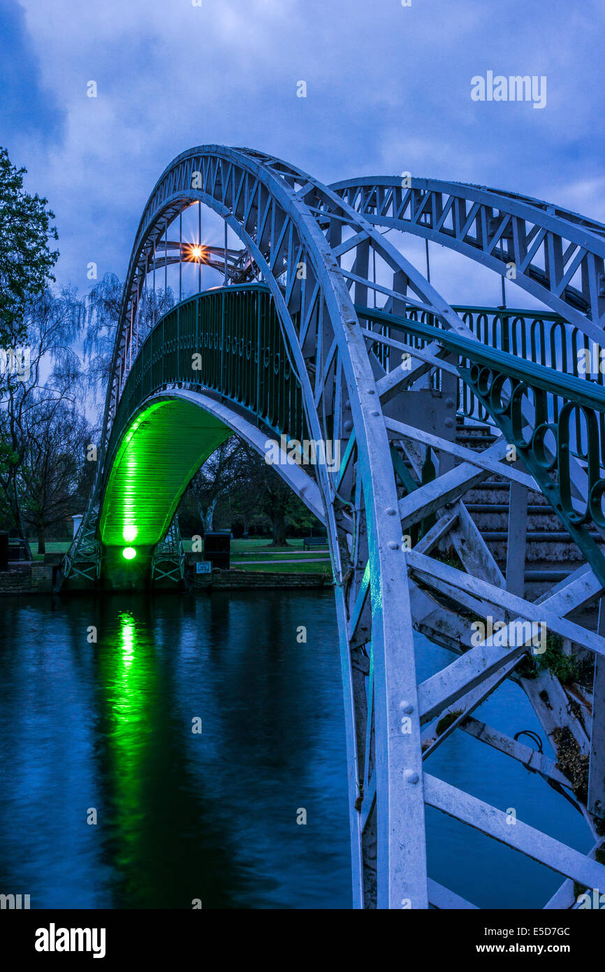 Bedford Suspension Bridge, UK Stock Photo