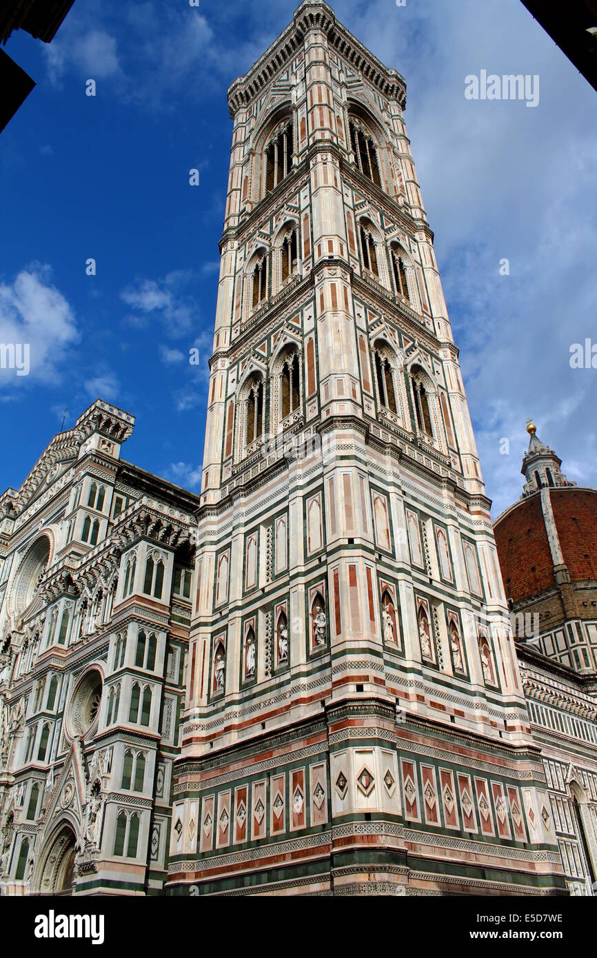 Bell Tower of Basilica di Santa Maria del Fiore in Florence. Stock Photo