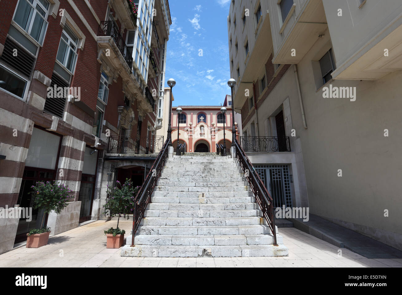 Street in Portugalete, Biscay province, Bilbao, Spain Stock Photo
