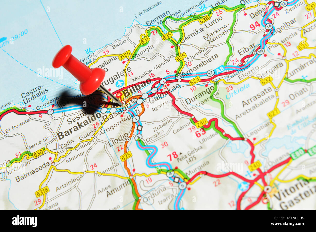 Bilbao map hi-res stock photography and images - Alamy