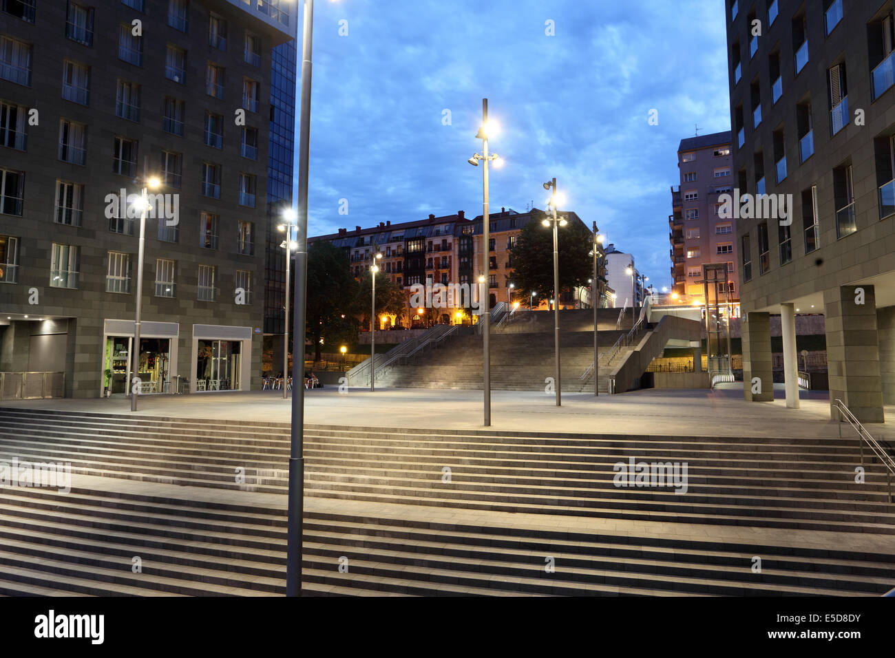 Square in the city of Bilbao. Province of Biscay, Spain Stock Photo
