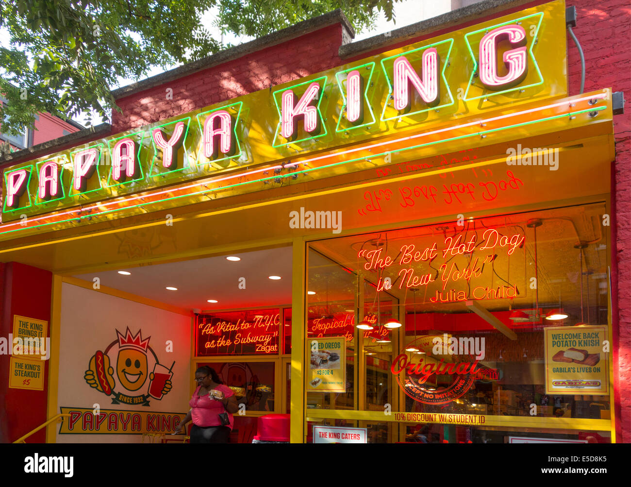 Papaya King restaurant in east village of NYC Stock Photo Alamy
