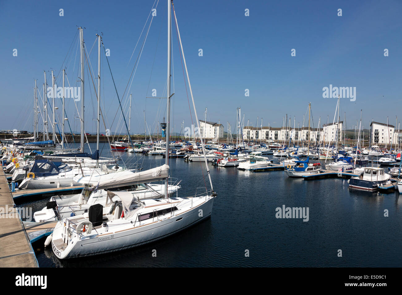 New build marina and housing at Ardrossan harbour, Firth of Clyde