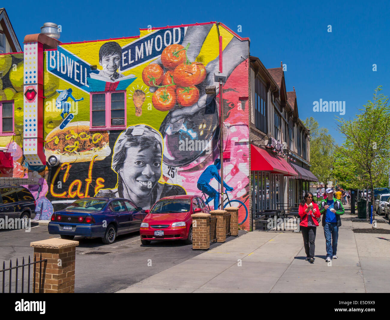 Colorful mural on side of building on Elmwood Avenue in Buffalo New York Stock Photo Alamy