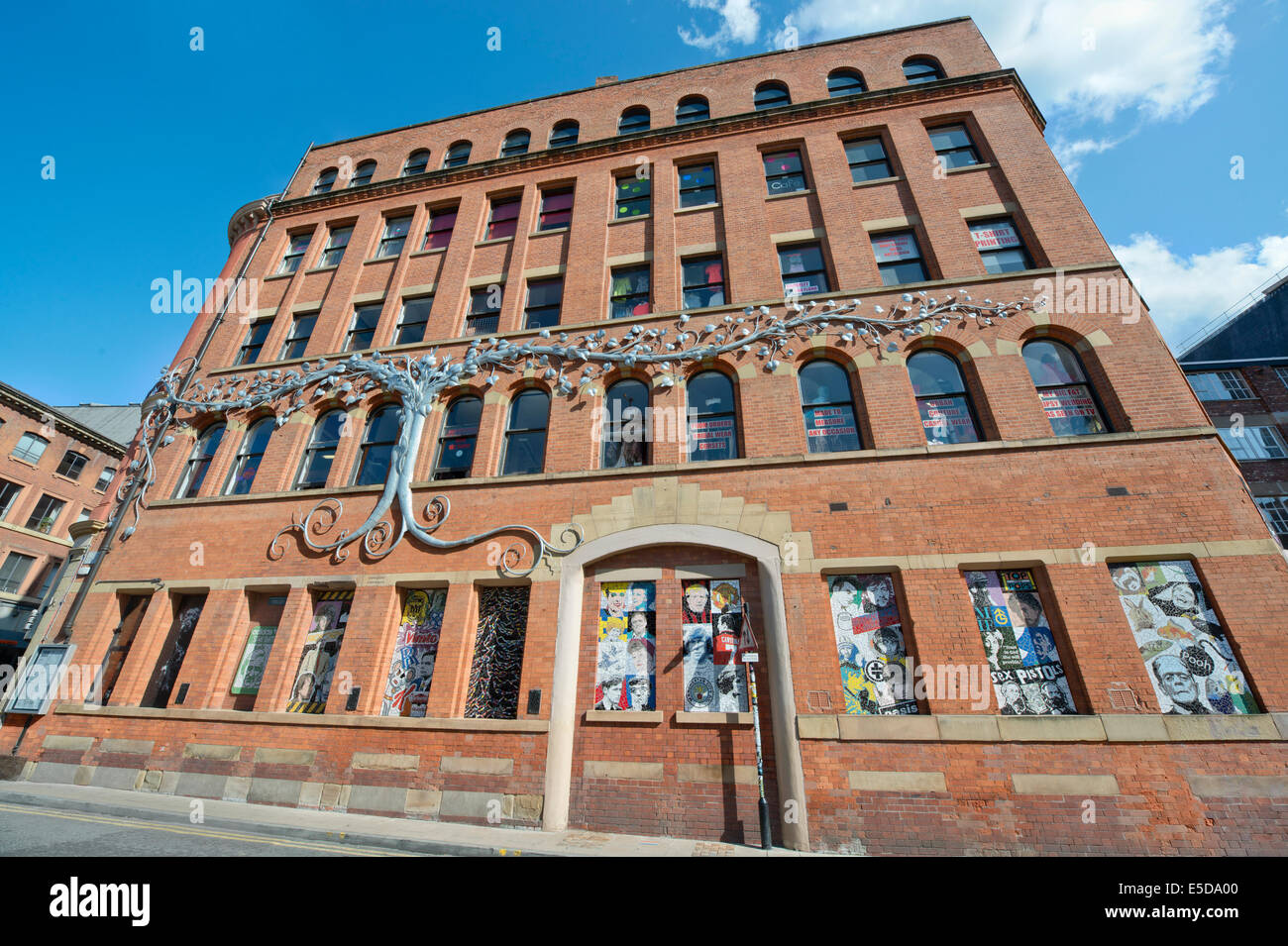 The Tib Street side of Afflecks (formerly Affleck's Palace) indoor market building located in the Northern Quarter of Manchester Stock Photo