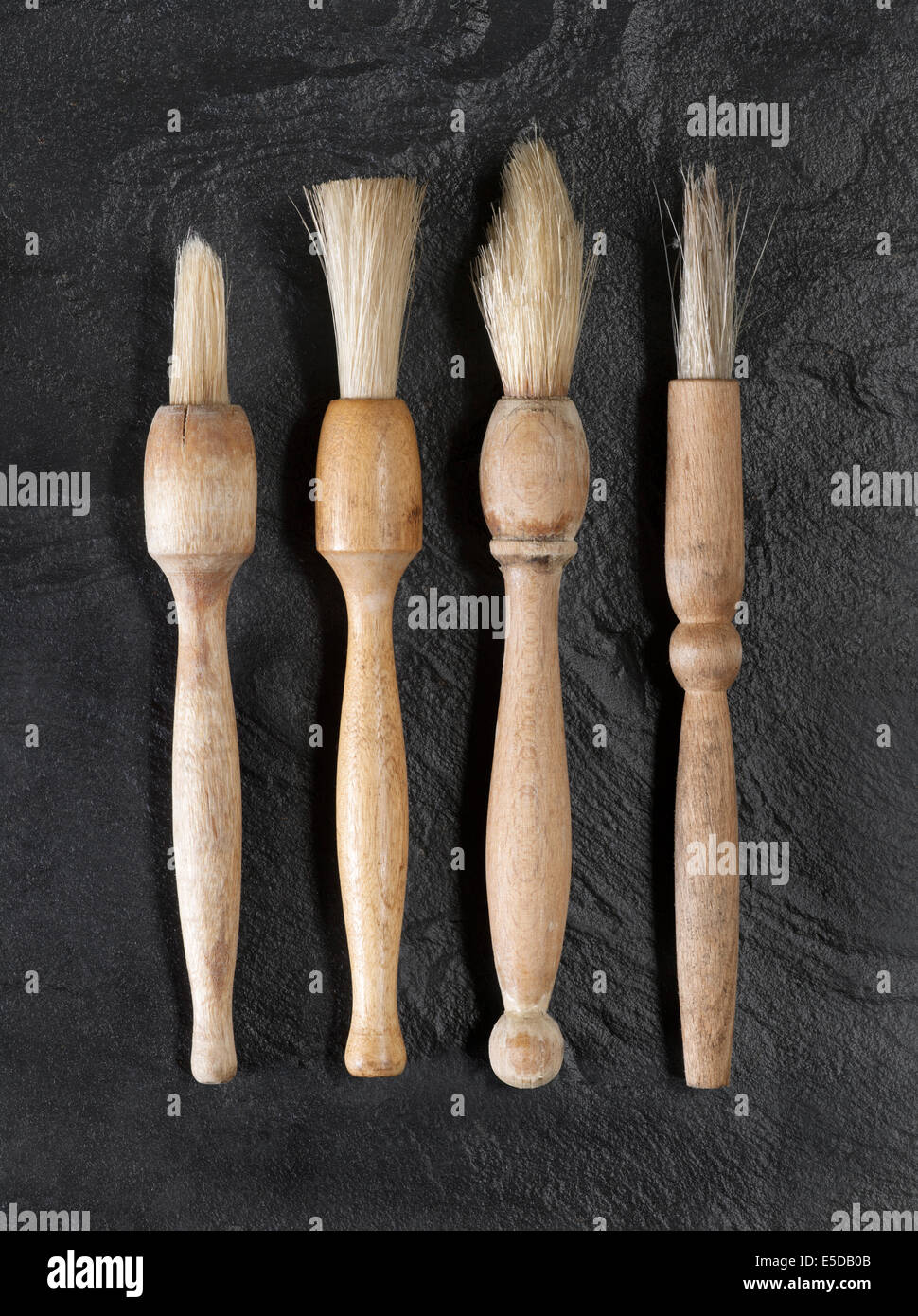 Vintage Pastry Brushes Stock Photo
