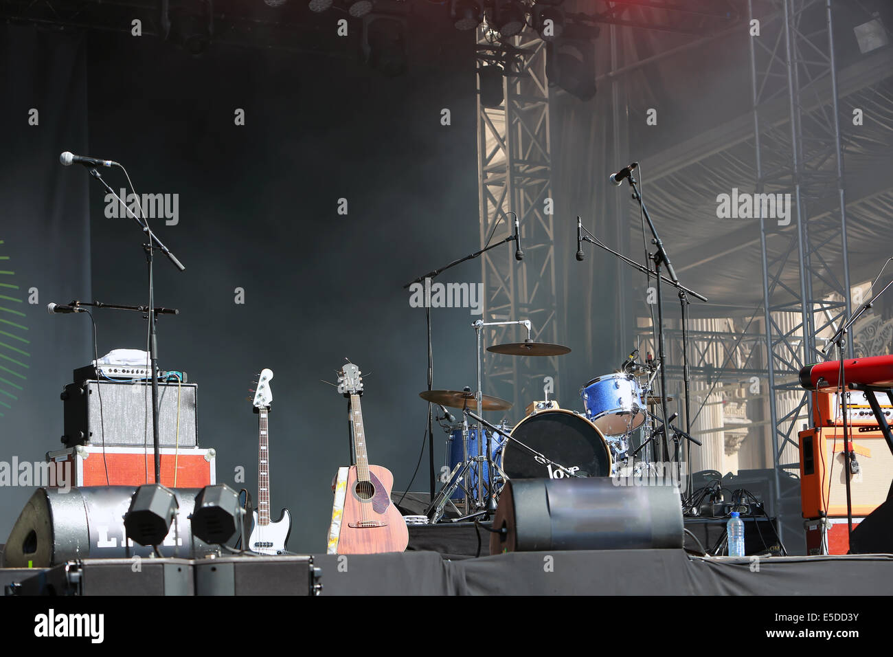 Empty concert stage Stock Photo