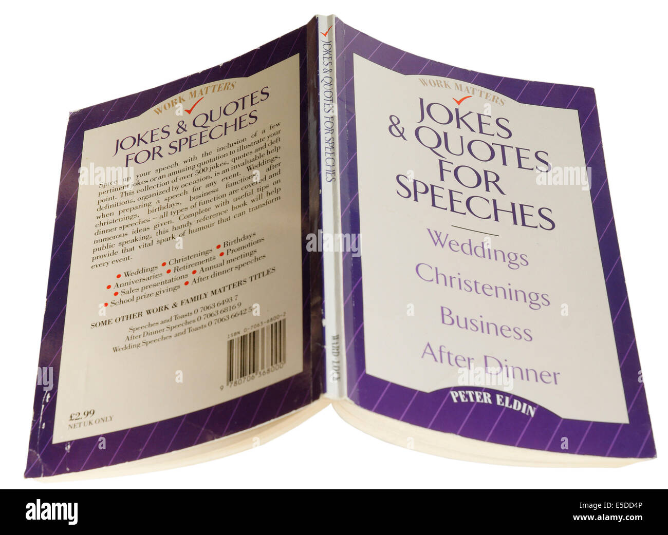 A Collection of Jokes and Quotes for Speeches Stock Photo
