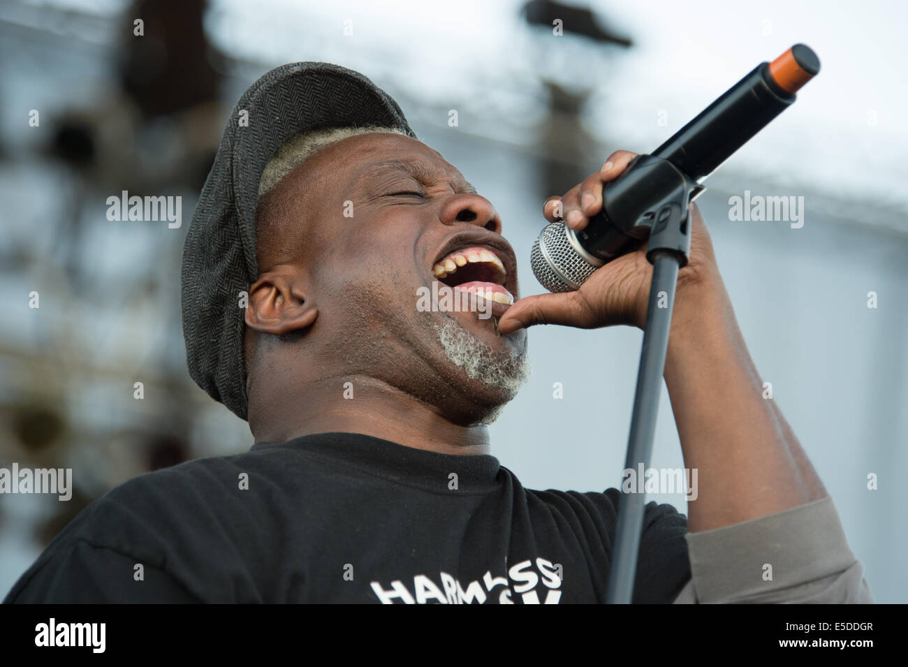 LINCOLN, CA - July 25:Corey Glover or Living Colour performs in support of That Metal Show featuring Anthrax,  Corey Taylor and  Stock Photo