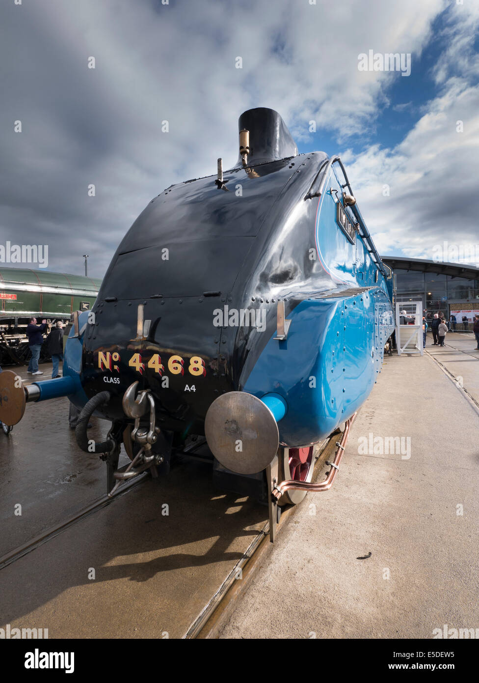 Class A4 sister engines gather for Great Goodbye at Shildon, County Durham, LNER Class A4 4468 Mallard Stock Photo