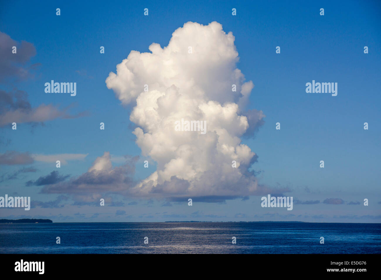 Cumulus cloud over the sea, Palau Stock Photo