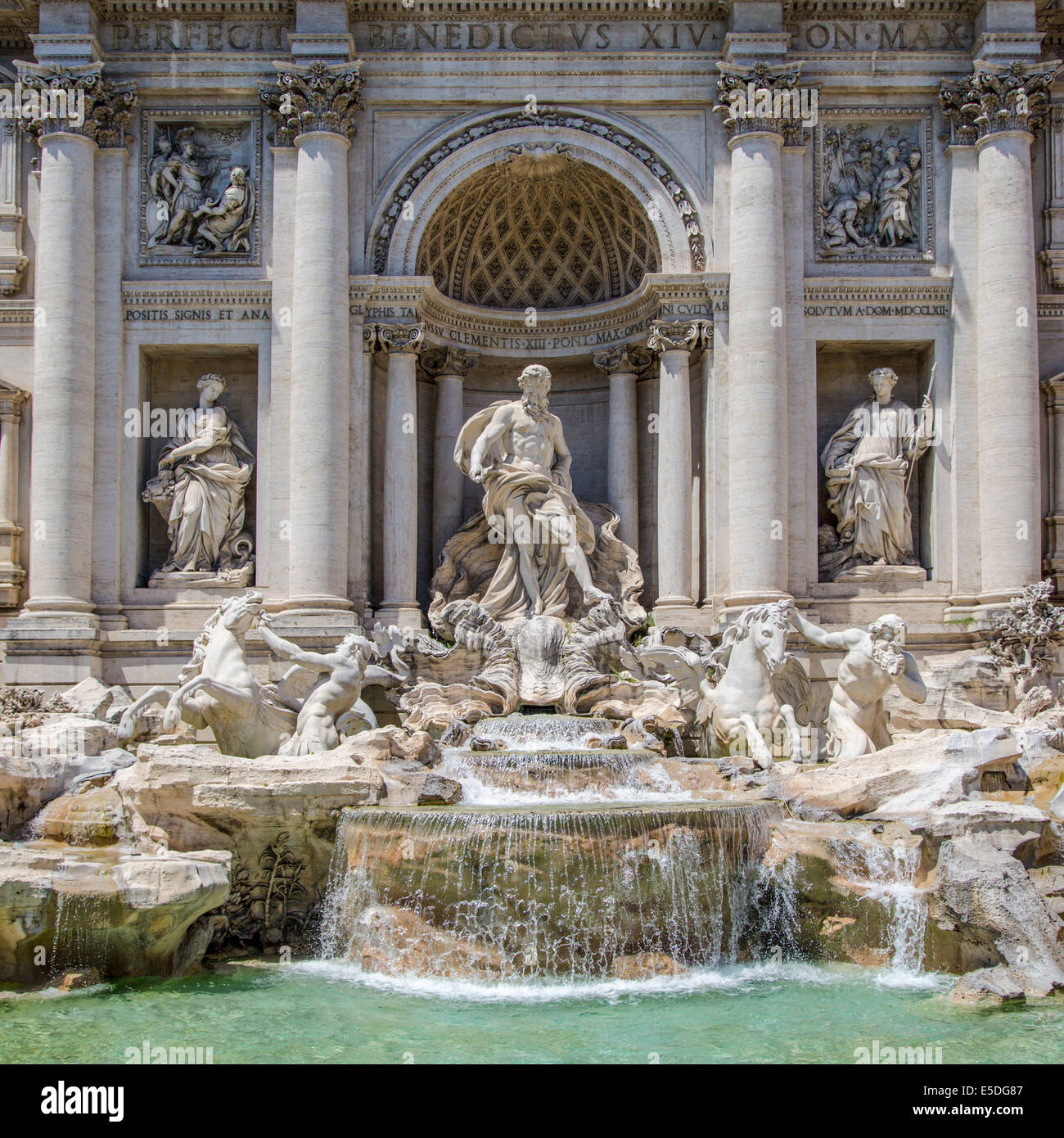 Trevi Fountain, Fontana di Trevi, Rome, Lazio, Italy Stock Photo