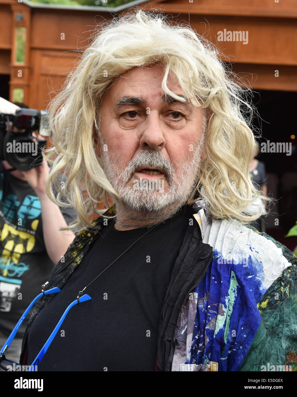 Celebrity Hairdresser Udo Walz Poses With A Wig At The Party For