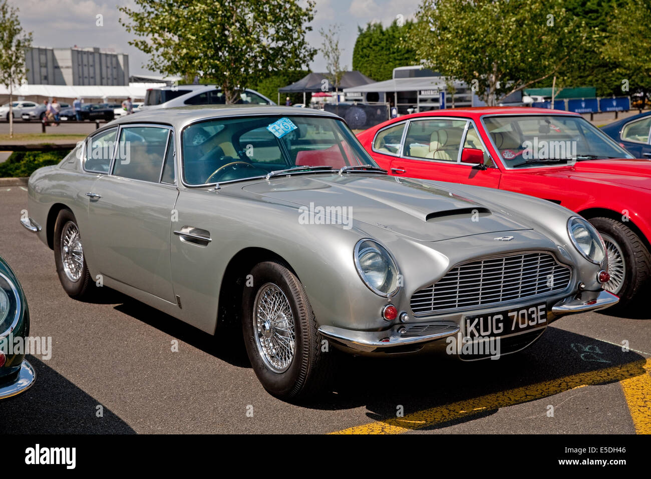 Aston Martin db6 3995cc built in 1967 at Silverstone on Classic car Day Stock Photo