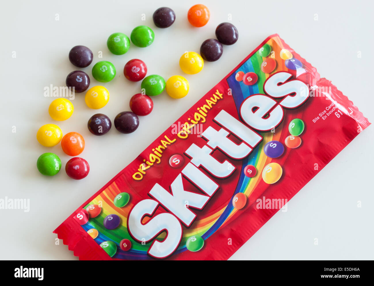 A package of Original Fruit Skittles, fruitflavoured candies produced