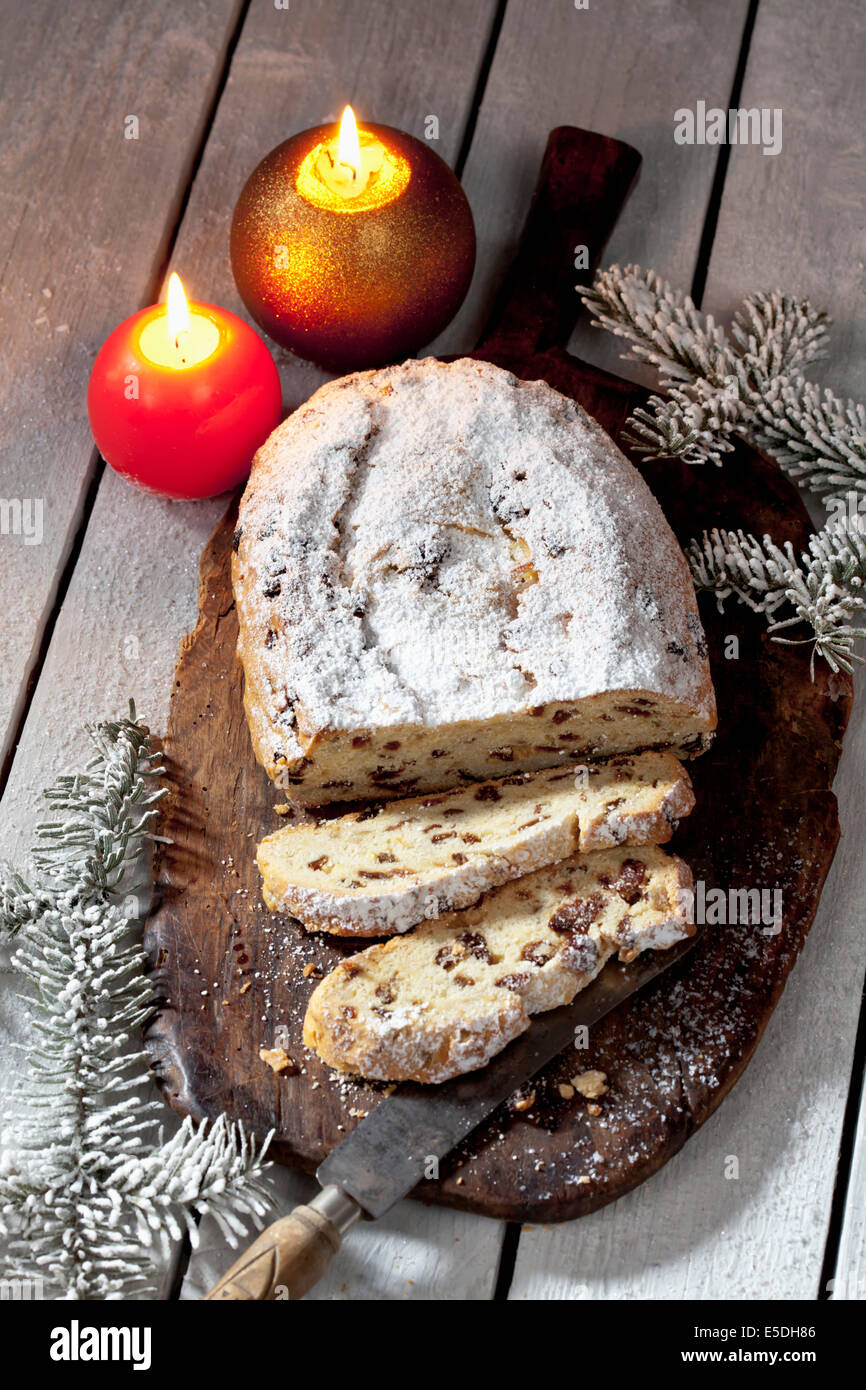 Christmas pastry, Dresden Christmas stollen Stock Photo