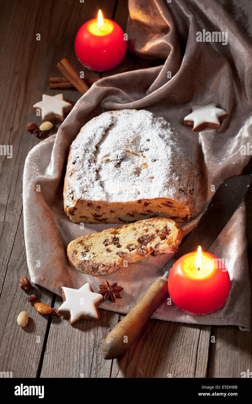 Christmas pastry, Dresden Christmas stollen Stock Photo