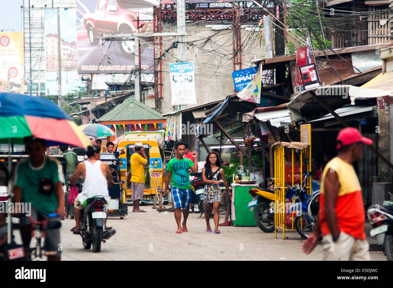 Street scene, CBD, Cagayan de Oro, Misamis Oriental, Mindanao, Philippines Stock Photo