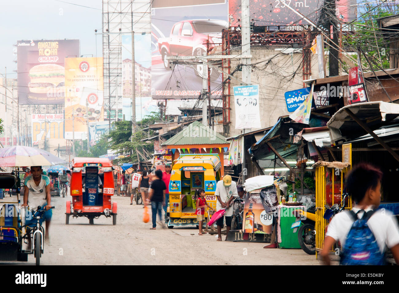 Street scene, CBD, Cagayan de Oro, Misamis Oriental, Mindanao, Philippines Stock Photo