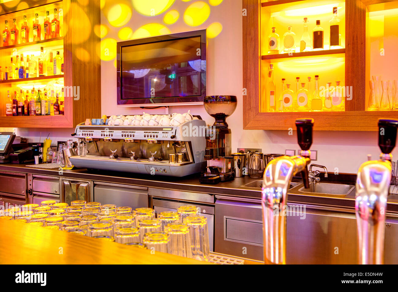 Coffee machine in a bar Stock Photo