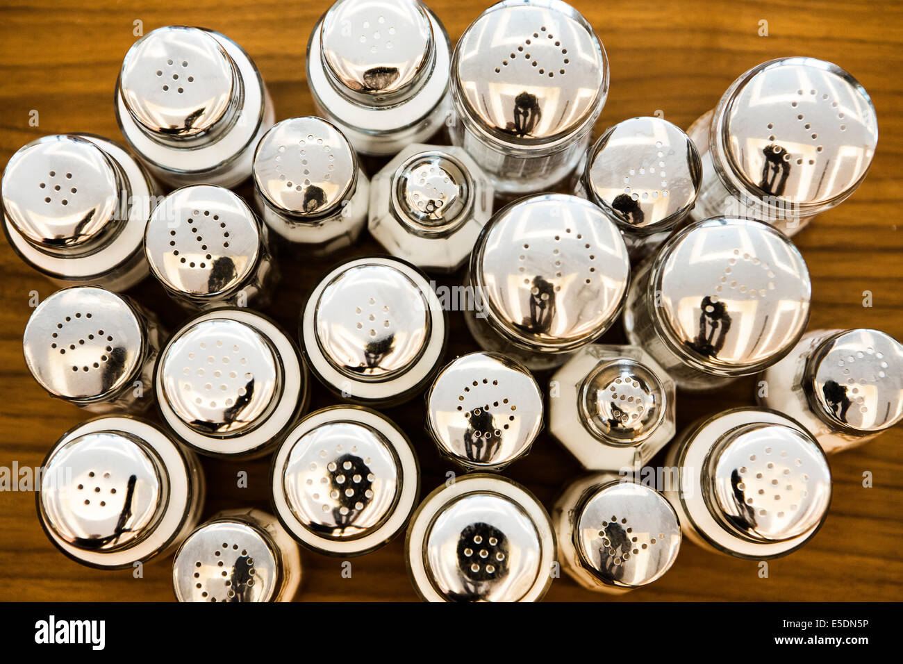 Group of salt shakers Stock Photo Alamy