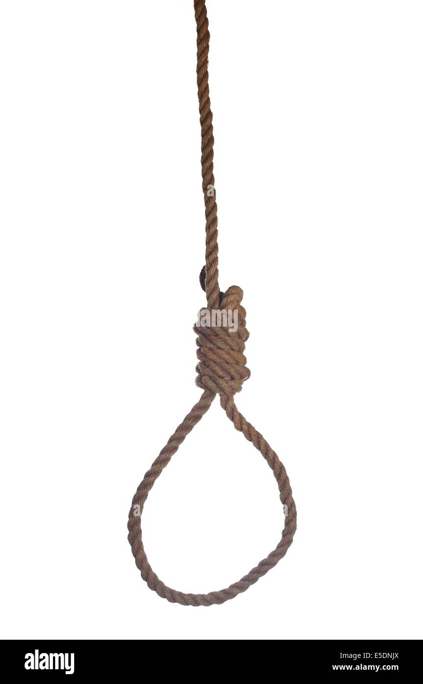 loop of gallows on white background Stock Photo
