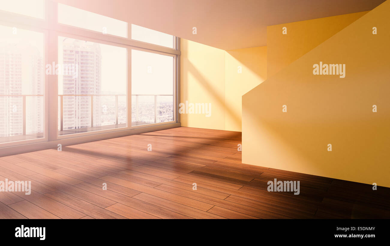 Picture of Penthouse, interior view, 3D rendering Stock Photo - Alamy