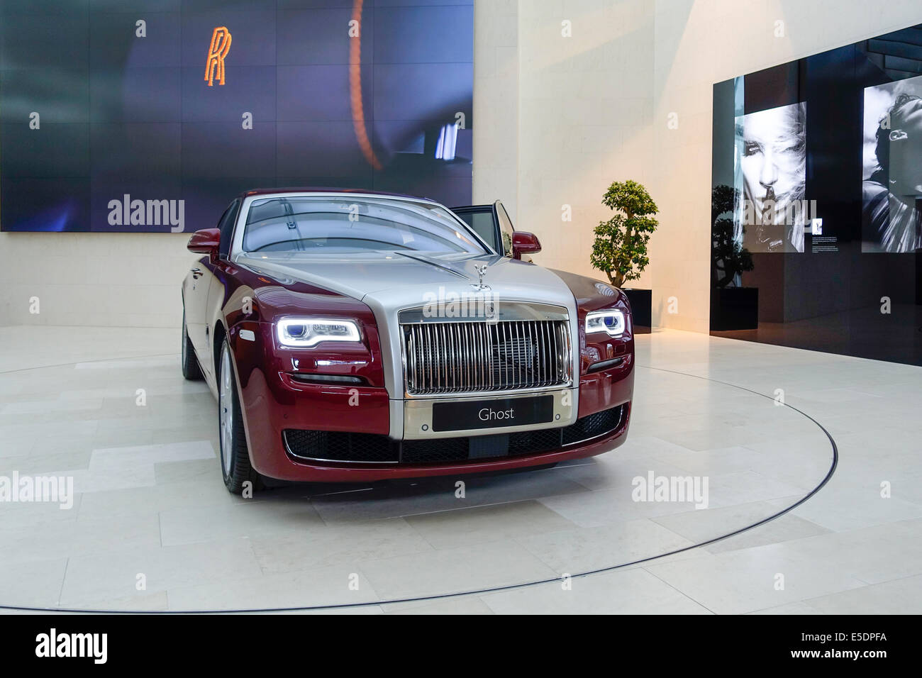 Rolls Royce Ghost in the BMW World in Munich, Bavaria, Germany, Europe Stock Photo