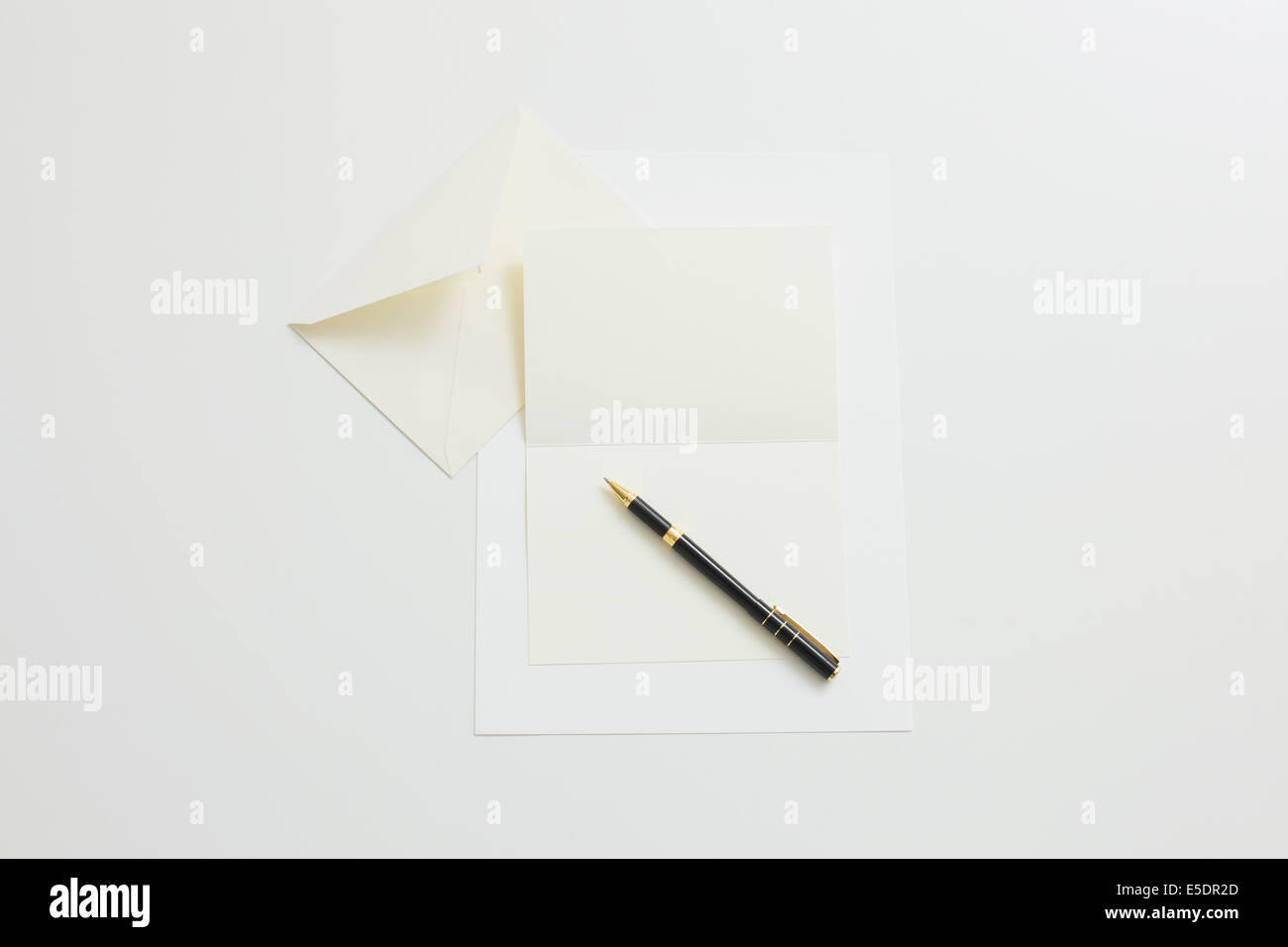 Stationery and fountain pen Stock Photo - Alamy