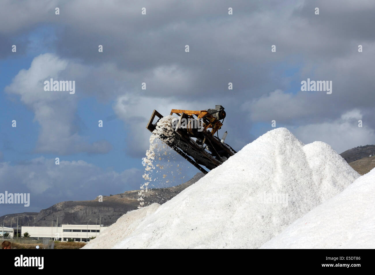 salt beds, Trapani, Sicily, Stock Photo