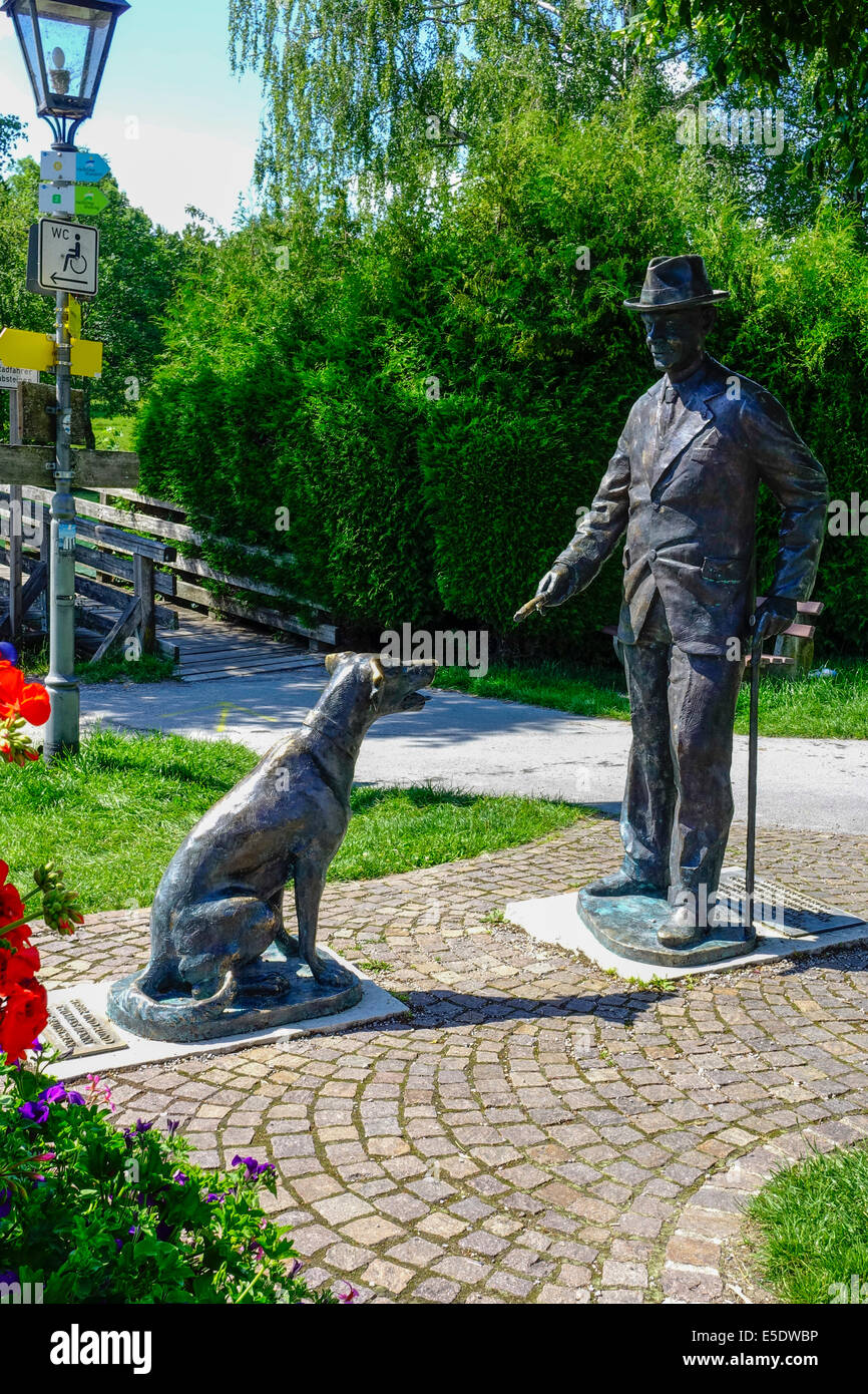 Thomas Mann memorial in Gmund at Tegernsee lake, Upper Bavaria Germany Stock Photo